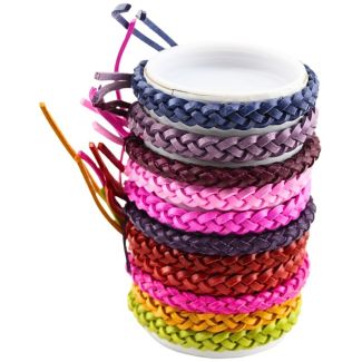 Wholesale Leather Bracelet - Assorted Colours (12 Pieces)
