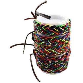 Wholesale Leather Bracelet - Colours & Designs C (12 Pieces)