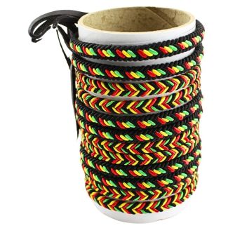 Wholesale Leather Bracelet - Rasta Design C (12 Pieces)