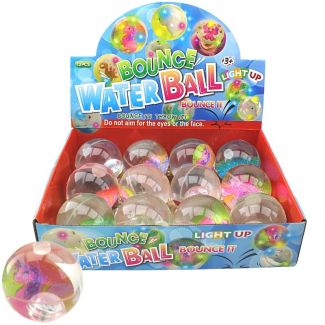 Wholesale Light Up Sparkly Bounce Water Ball Toy - Unicorn Design