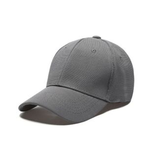 Wholesale Men's 6 Panel Light Grey Stretch Fit Baseball Cap