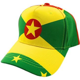 Printed 6 Panel Baseball Cap - Grenada