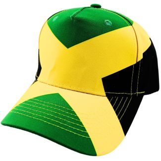 Printed 6 Panel Baseball Cap - Jamaica