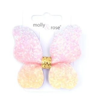 Rainbow Butterfly Glitter Hair Clips - Assorted - 5cm
