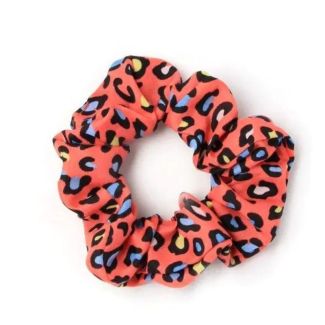 Coloured Leopard Print Hair Scrunchie - 10cm