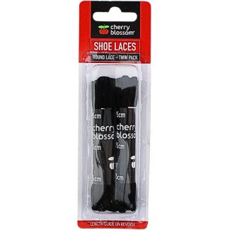 Wholesale Round Shoelace (75cm) Twin Pack - Black 