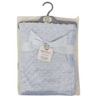 Snuggle Baby  Velour Dotted Wrap - Sky