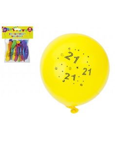 Wholesale 21st Birthday Balloons 9" - 15pcs 