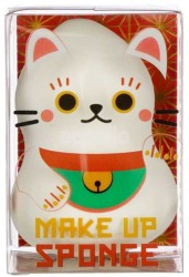 Wholesale Maneki Neko Lucky Cat White Makeup Sponge