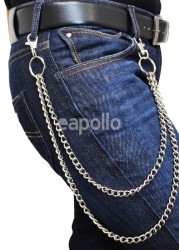 Double Metal Chain Lightweight Silver With Double Hooks(B)