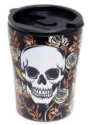 Skulls & Roses Reusable Stainless Hot & Cold Thermal Insulated Food & Drink Cup - 300ml