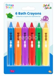 First Steps Colourful Bath Crayons (Pack of 6)