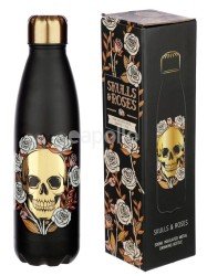 Wholesale Skull & Roses Reusable Stainless Steel Hot & Cold Thermal Insulated Drinks Bottle - 500ml