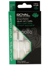 Wholesale Royal Cosmetics 'Short Square' 24 Glue-on Nail Tips