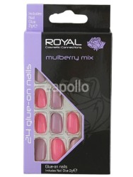 Royal Cosmetics 24 Glue-On Nails - Mulberry Mix 