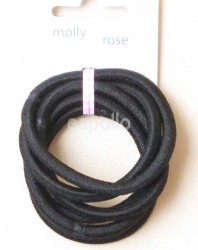 Wholesale Molly & Rose Thick Black Snag Free Elastics-5cm 