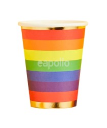 Rainbow Paper Cups 8 Pcs