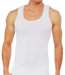 Men's White 100% Cotton Vest - X-Large 