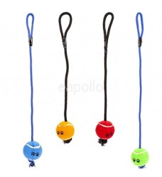 Nylon Rope With Tennis Ball Thrower - Asst Colours 