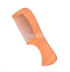 Wholesale Curved Wooden Hair Comb With Handle - 16cm