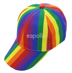 Adults 6 Panel Baseball Cap - Rainbow