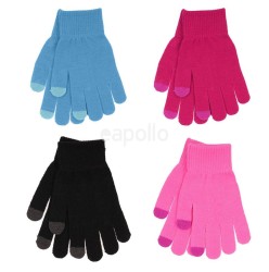 Wholesale Ladies Plain Touch Screen Magic Gloves - Assorted Colours