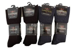 Men's Cashmere Non Elastic Socks (3 Pair Pack) - Dark Asst 