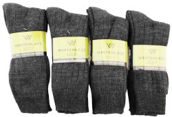 Wholesale Men's Pack of 3 Winterlace Merino Acrylic Wool Blend Socks(UK 6-12)