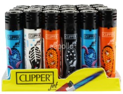 Clipper Jet Flame "Bees & Space" Refillable Lighter - Assorted