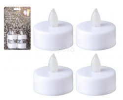 Flickering Battery Operated Tealights - Pack of 4