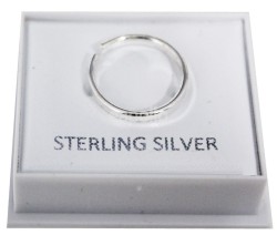 Sterling Silver Square Cut Plain Adjustable Toe Rings 