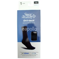 Silky Mens Drii-Tech Diabetic Socks - Black