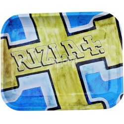 Wholesale Rizla Gold/Blue Logo Metal Tray - Medium 