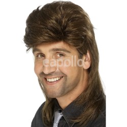 Mullet Party Wig - Brown