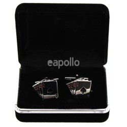 Gents Silver Cufflinks - Playing Cards