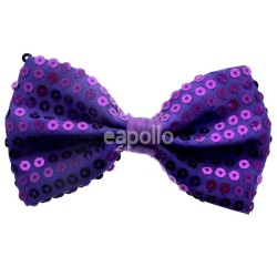 Purple Sequin Bow Tie