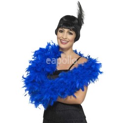 Feather Boa Royal Blue Deluxe 180cm Long
