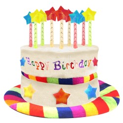 Adults Rainbow Happy Birthday Cake Hat