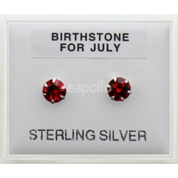 Birthstone Studs Earrings- July 5 mm