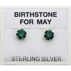 Birthstones Studs Earrings- May 5mm