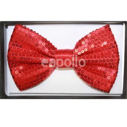 Sequin Bow Ties - Red