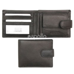 Wholesale Biggs & Bane Men's Leather Wallet With Closure Button - Black