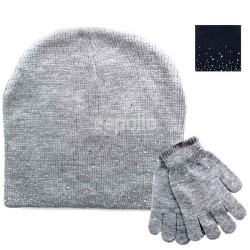 Wholesale Ladies Hat & Glove Set With Diamantes - Assorted