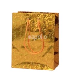 Wholesale Gold holographic paper gift bag-15x12x6cm 