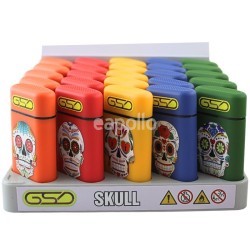 GSD Jet Flame Rubber Lighters - Skull 
