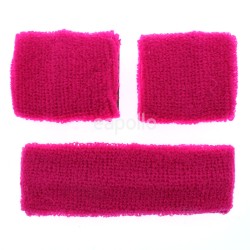 Head & Wrist Sweatbands - Neon Pink