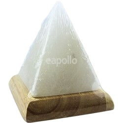 Himalayan LED USB Pyramid Salt Lamp - White