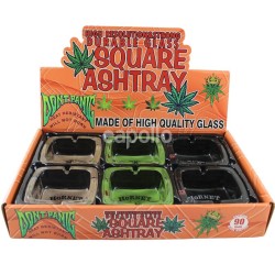 Hornet Premium Square Glass Ashtray - Assorted 
