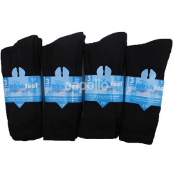 Wholesale Men's Fresh Feel Authentic Sports Socks - Black