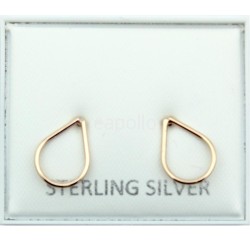 Wholesale Gold Plated Droplet Studs - 11mm